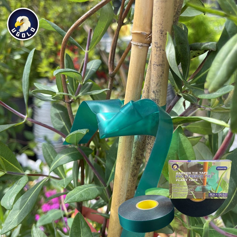 Ugold 8 mil Extra Thick 150 Feet x 1'' Stretch Plant Tie Tape, Garden Tie Tape for Planting and Grafting, Plant Ribbon for Tomatoes, Grapes and Trees, Green Tie Tape, Garden Stake for Vinyard - Image 5